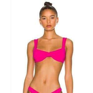 L*Space Tori Bikini Top in Bougainvillea Pink Size Medium Underwire